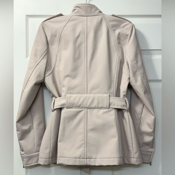 Kenneth Cole Reaction Moto Cream Fall Jacket Sz M EUC - Picture 3 of 16